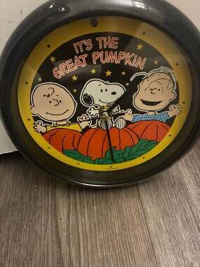 Peanuts It's The Great Pumpkin 8-Inch Halloween Sound Clock